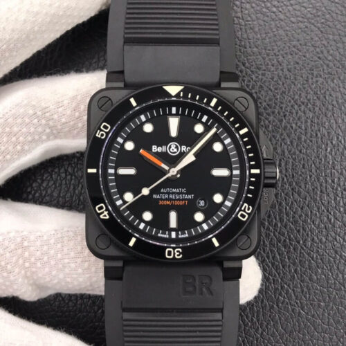 Bell & Ross BR0392-D-BL-CE/SRB Black Strap JF Replica Watches - JF Replica