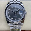 Rolex Datejust M126334-0006 Clean Factory Gray Diamond Dial JF Replica Watches - JF Replica
