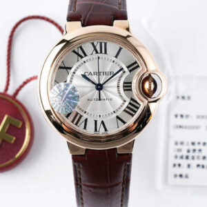 Ballon Bleu De Cartier W6920097 AF Factory Brown Leather Strap JF Replica Watches - JF Replica