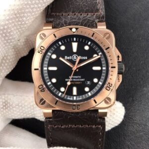 Bell & Ross BR0392-D-BL-BR/SCA Leather Strap JF Replica Watches - JF Replica