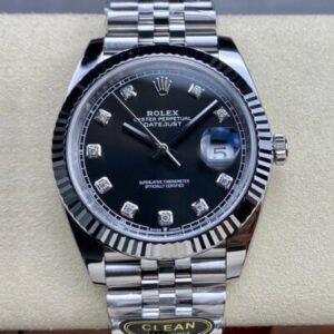 Rolex Datejust M126334-0012 Clean Factory Black Diamond Dial JF Replica Watches - JF Replica