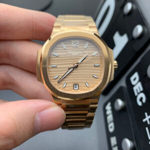 Patek Philippe Nautilus 7118/1R-010 3K Factory Gold Strap JF Replica Watches - JF Replica