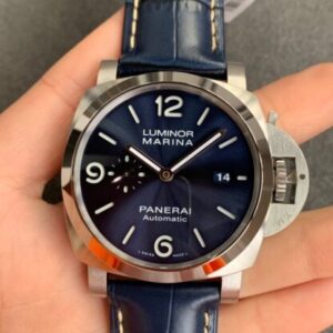 Panerai Luminor PAM01313 VS Factory Blue Leather Strap JF Replica Watches - JF Replica