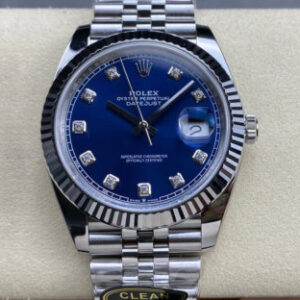 Rolex Datejust M126334-0016 Clean Factory Blue Diamond Dial JF Replica Watches - JF Replica