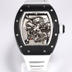 Richard Mille RM-055 BBR Factory White Rubber Strap JF Replica Watches - JF Replica