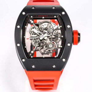 Richard Mille RM-055 BBR Factory Ceramic Case Rubber Strap JF Replica Watches - JF Replica