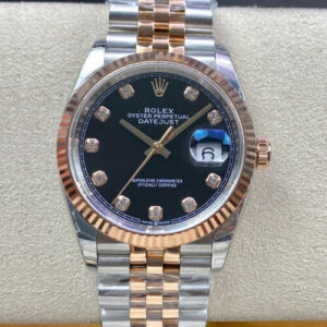 Rolex Datejust M126231-0019 EW Factory Black Diamond Dial JF Replica Watches - JF Replica