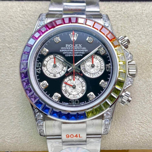 Rolex Daytona Cosmograph 116599 RBOW JH Factory Black Diamond Dial JF Replica Watches - JF Replica