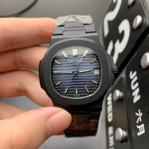 Patek Philippe Nautilus PPF Factory V4 DCL Version Black Case JF Replica Watches - JF Replica