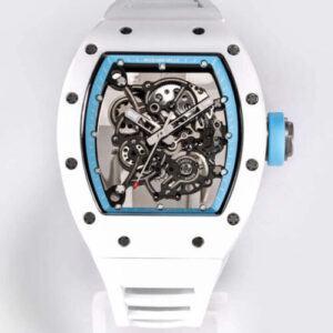 Richard Mille RM-055 BBR Factory White Ceramic Skeleton Dial JF Replica Watches - JF Replica