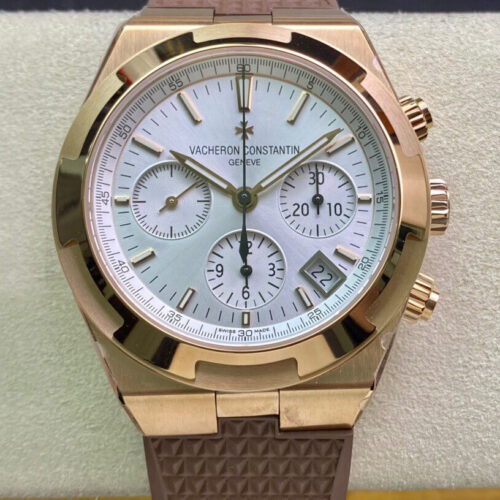 Vacheron Constantin Overseas 5500V 8F Factory Brown Rubber Strap JF Replica Watches - JF Replica