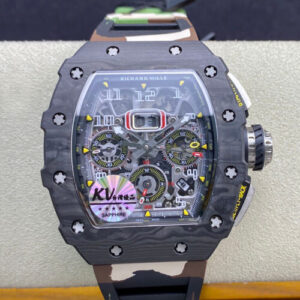Richard Mille RM-011 KV Factory V2 Carbon Fiber Case JF Replica Watches - JF Replica