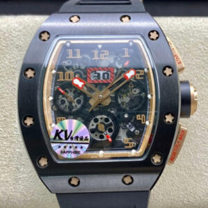 Richard Mille RM011 KV Factory Ceramic Black Strap JF Replica Watches - JF Replica