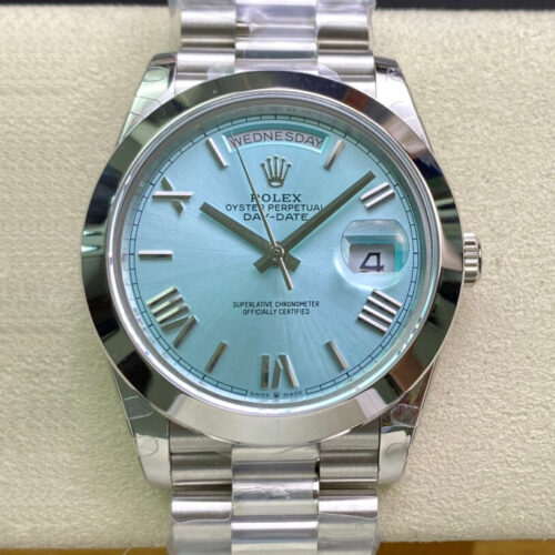 Rolex Day Date M228206-0044 EW Factory Silver Stainless Steel Strap JF Replica Watches - JF Replica