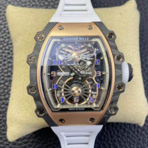 Richard Mille RM21-01 RM Factory Tourbillon Skeleton Dial Rubber Strap JF Replica Watches - JF Replica