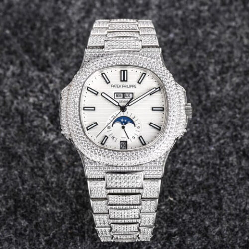 Patek Philippe Nautilus 5726 R8 Factory Diamond White Dial JF Replica Watches - JF Replica