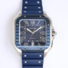 Cartier Santos GF Factory Blue Strap JF Replica Watches - JF Replica