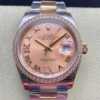 Rolex Datejust M126281RBR-0016 EW Factory Pink Dial Diamond-Set Bezel JF Replica Watches - JF Replica