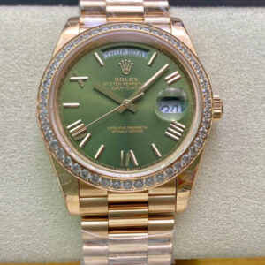 Rolex Day Date M228345RBR-0011 EW Factory Diamond-Set Bezel JF Replica Watches - JF Replica