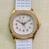 Patek Philippe Aquanaut 5067A Quartz Movement PPF Factory Yellow Gold Diamond JF Replica Watches - JF Replica