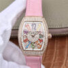 Franck Muller Vanguard Ladies ABF Factory Rose Gold Diamond Pink Strap JF Replica Watches - JF Replica