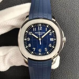 Patek Philippe Aquanaut 5168G-001 3K Factory Blue Rubber Strap JF Replica Watches - JF Replica