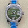 Rolex Datejust 28MM BP Factory Stainless Steel Green Dial JF Replica Watches - JF Replica