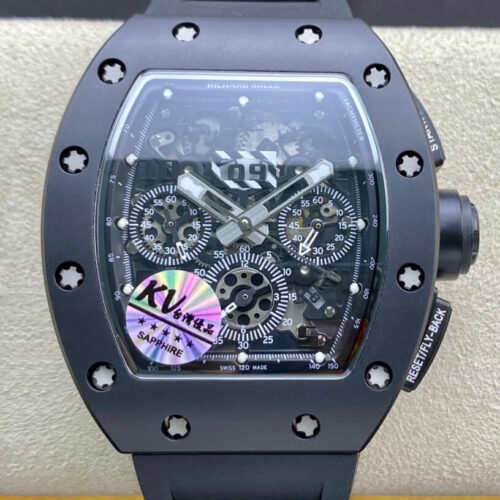Richard Mille RM011 KV Factory Ceramic Black Strap JF Replica Watches - JF Replica