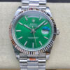 Rolex Day Date 40MM GM Factory 904L Stainless Steel Green Dial JF Replica Watches - JF Replica