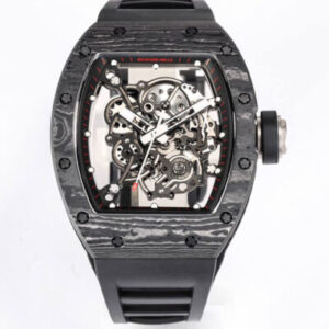 Richard Mille RM055 NTPT BBR Factory Black Rubber Strap JF Replica Watches - JF Replica