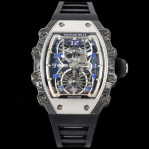 Richard Mille RM21-01 RM Factory Tourbillon Skeleton Dial Rubber Strap JF Replica Watches - JF Replica