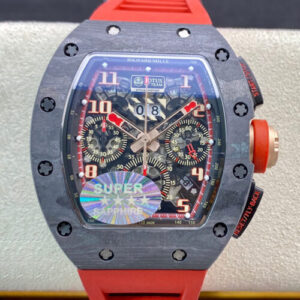 Richard Mille RM011 KV Factory V3 Carbon Fiber Case JF Replica Watches - JF Replica