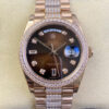 Rolex Day Date M128345rbr-0041 EW Factory Brown Diamond Dial JF Replica Watches - JF Replica