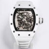 Richard Mille RM-055 BBR Factory V2 White Ceramic Rubber Strap JF Replica Watches - JF Replica