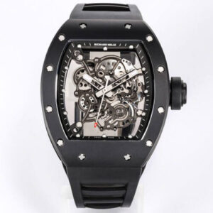 Richard Mille RM-055 BBR Factory V2 Black Ceramic Rubber Strap JF Replica Watches - JF Replica