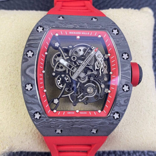 Richard Mille RM055 NTPT BBR Factory Red Rubber Strap JF Replica Watches - JF Replica