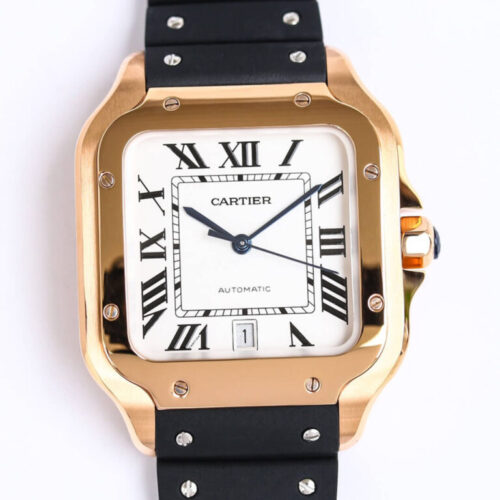Cartier Santos WGSA0007 GF Factory V2 Rose Gold Bezel JF Replica Watches - JF Replica