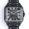 Cartier Santos WSSA0039 GF Factory V2 Black Rubber Strap JF Replica Watches - JF Replica