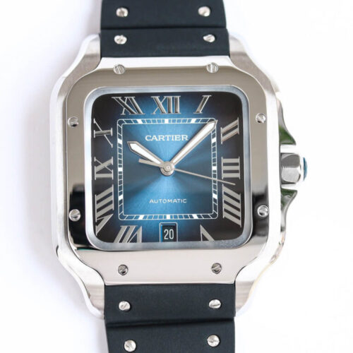 Cartier Santos WSSA0030 GF Factory V2 Blue Dial JF Replica Watches - JF Replica