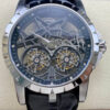 Roger Dubuis Excalibur RDDBEX0396 YS Factory Skeleton Dial Leather Strap JF Replica Watches - JF Replica