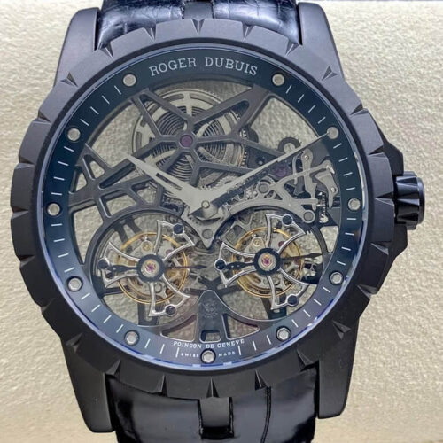 Roger Dubuis Excalibur RDDBEX0364 YS Factory Tourbillon Black Leather Strap JF Replica Watches - JF Replica