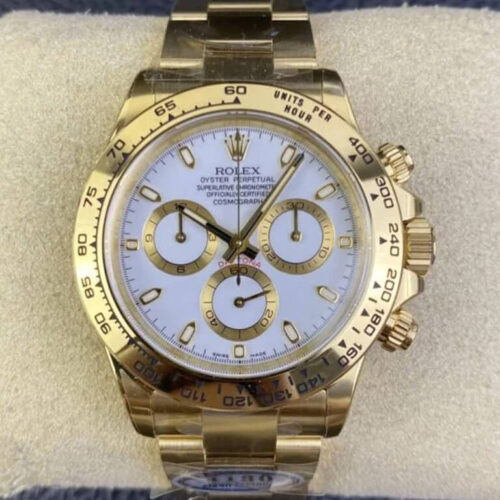 Rolex Cosmograph Daytona M116508-0001 Clean Factory Yellow Gold Case JF Replica Watches - JF Replica