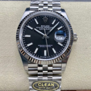 Rolex Datejust M126234-0015 36MM Clean Factory Black Dial Stainless Steel Strap JF Replica Watches - JF Replica