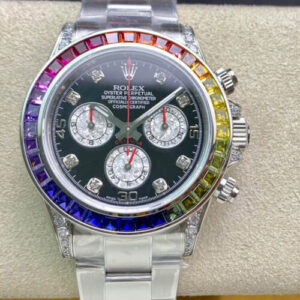 Rolex Daytona 116599 RBOW TW Factory Black Diamond Dial JF Replica Watches - JF Replica
