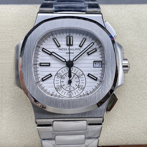 Patek Philippe Nautilus 5980/1A-019 PPF Factory Stainless Steel White Dial JF Replica Watches - JF Replica