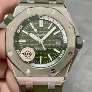 Audemars Piguet Royal Oak Offshore 15710ST.OO.A052CA.01 APS Factory Green Strap JF Replica Watches - JF Replica