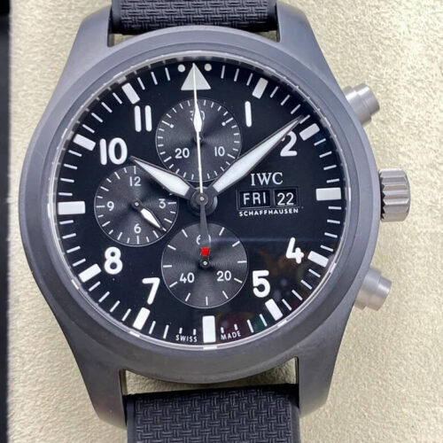 IWC Pilot TOP GUN IW389101 TPS Factory Black Ceramic Bezel JF Replica Watches - JF Replica