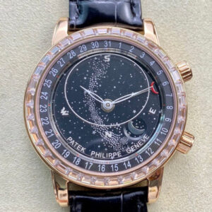 Patek Philippe Grand Complications 6104R-001 AI Factory Black Leather Strap JF Replica Watches - JF Replica