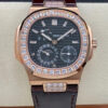 Patek Philippe Nautilus 5724R-001 GR Factory Brown Leather Strap JF Replica Watches - JF Replica