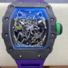 Richard Mille RM35-02 T+ Factory NTPT Carbon Fiber Purple Rubber Strap JF Replica Watches - JF Replica